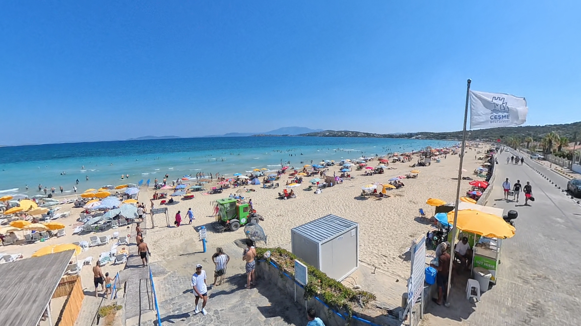 Ilıca Sahil Yolu Asfalt Çalışması